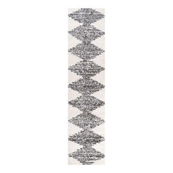 JONATHAN Y Elm Diamond Stripe Geometric Shag Area Rug