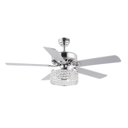 JONATHAN Y Kristie Crystal/metal Modern Glam Drum Led Ceiling Fan With Remote
