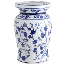 JONATHAN Y Cherry Blossom Ceramic Garden Stool