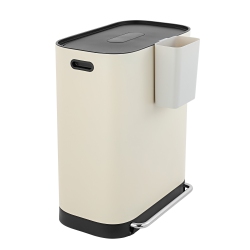 HAPPIMESS Beni Kitchen Trash/recycling Double-Bucket Step-Open Trash Can With Liners