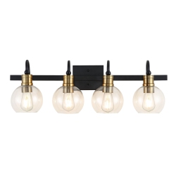 JONATHAN Y Marais Iron/glass Rustic Vintage Led Vanity Light