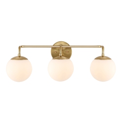 JONATHAN Y Louis Parisian Globe Metalfrosted Glass Modern Contemporary Led Vanity