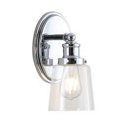 JONATHAN Y Beverly Iron/seeded Glass Classic Cottage Led Vanity Light