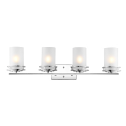 JONATHAN Y Fairfax Metal/frosted Glass Contemporary Glam Led Vanity Light