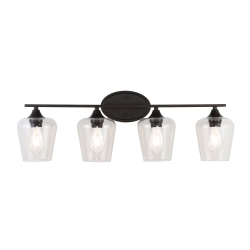 JONATHAN Y Jayne Iron/glass Cottage Rustic Led Vanity Light