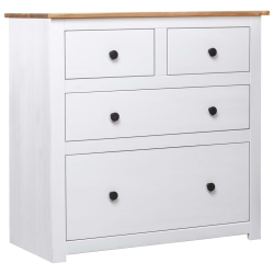 VIDAXL Sideboard 80X40X83 Cm Pinewood Panama Range In White