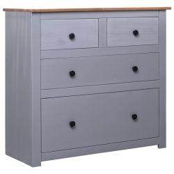 VIDAXL Sideboard 80X40X83 Cm Pinewood Panama Range In Grey