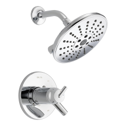DELTA FAUCET T17T259-H2O Trinsic Tempassure 17T Series Shower Trim With H2Okinetic Technology, Chrome