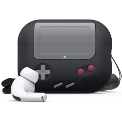 ELAGO Aw5 Compatible \w Airpods Pro 2Nd Generation Case Cover, Classic Handheld Game Console Design Case Compatible \w Airpods Pro 2, Nylon Lanyard