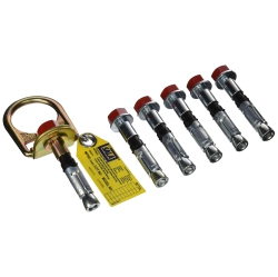 3M FALL PROTECTION 3M Dbi-Sala 2104561 Concrete D-Ring Anchor With 5 Additional Bolts, Gray/gold/red