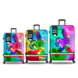 TUCCI ITALY -Emotion Art In Love Ii-3PC Set (20", 24", 28") Luggage Suitcase