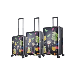 TUCCI ITALY -Dinero Money Man 3PC Set (20", 24", 28") Luggage Suitcase