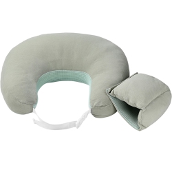 LIVINGBASICS Pure Cotton Comfortable Breastfeeding Pillows With A Separate Cushion, Nursing Pillows With Removable Pillowcase