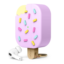 ELAGO Ice Cream Case Compatible With Airpods Pro 2Nd Generation Case, Carabiner Included, Supports Wireless Charging, Full Protection (Blueberry)