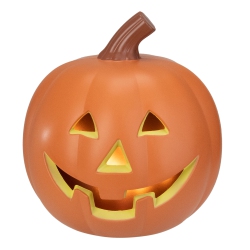 CC HOME FURNISHINGS Led Lighted Dancing Flame Halloween Bluetooth Pumpkin Speaker - 9