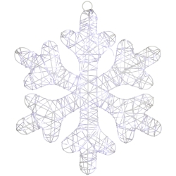 NORTHLIGHT Led Lighted Twinkle Snowflake Outdoor Christmas Decoration - 23.5" - Cool In White