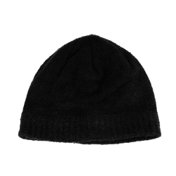 CHRISTMAS CENTRAL Women's Aloe Vera Plush Winter Beanie Hat - One Size In Black