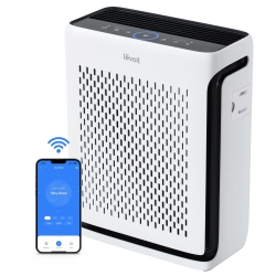 LEVOIT Air Purifiers for Home Large Room Bedroom Up to 1110 Ft² With Air Quality And Light Sensors, Smart Wifi
