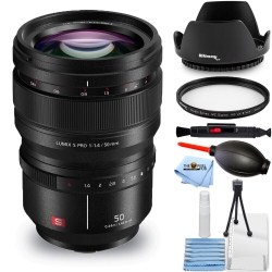 PANASONIC Lumix S Pro 50MM F/1.4 Lens S-X50 - 7PC Accessory Bundle