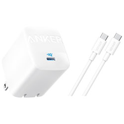 Anker 67W Fast-Charging USB-C Wall Charger with USB-C Cable - White