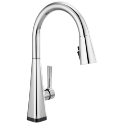 DELTA FAUCET Lenta Touch Kitchen Faucet Chrome, Chrome Kitchen Faucets \w Pull Down Sprayer, Kitchen Sink Faucet, Touch Faucet for Kitchen Sink