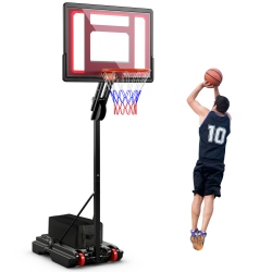 COSTWAY Goplus Portable Basketball Hoop System 5-10 Ft Adjustable With Weight Bag Wheels Outdoor