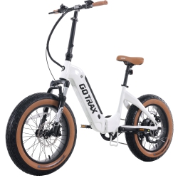 GOTRAX F5 Fat Tire E-Bike By - 20"x4" All-Terrain Pneumatic Tires, 500W Motor, Top Speed 32 Km/h, Range 45Km/72Km, Pedal Assist, 5-6 Hr Charge Time