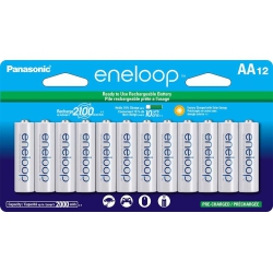 PANASONIC Eneloop Aa 2100 Cycle Ni-Mh Pre-Charged Rechargeable Batteries, (Pack Of 12)