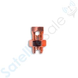 SATELLITESALE Ul-Listed High Conductivity Copper Coated Brass Grounding Split Bolt Connectors Size #8 Pack Of 5 Pieces