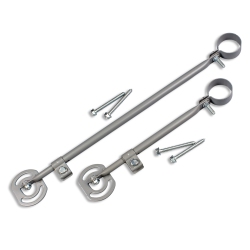 SATELLITESALE Universal 2 Support Arms Adjustable Telescopic Monopoles Braces With Screws And Mastic Pitch Pads Short 19" And Long 33