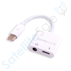SATELLITESALE Universal USB Type C to Aux 3.5MM Jack And USB Type-C Charger Adapter Male to Female Converter