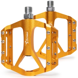 HLD Mountain Bike Pedals Mtb Bicycle Platform Bicycle Flat Pedals 9/16" Cnc Alloy Durable Bearing Pedals for Most Bikes Bmx Mtb Road Bicycle