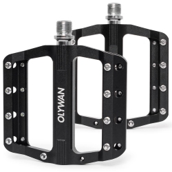 HLD Mountain Bike Pedals Mtb Bicycle Platform Bicycle Flat Pedals 9/16" Cnc Alloy Durable Bearing Pedals for Most Bikes Bmx Mtb Road Bicycle