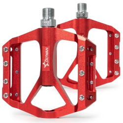 HLD Mountain Bike Pedals Mtb Bicycle Platform Bicycle Flat Pedals 9/16" Cnc Alloy Durable Bearing Pedals for Most Bikes Bmx Mtb Road Bicycle