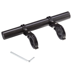 HLD Bike Handlebar Extender, Lightweight Durable Aluminum Alloy Double Bicycle Handlebar Extension Bracket for Holding Motorcycle E-Bike Lamp