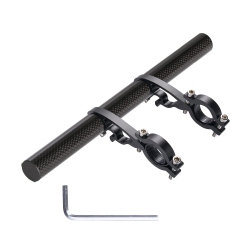 HLD Bike Handlebar Extender, Lightweight Durable Aluminum Alloy Double Bicycle Handlebar Extension Bracket for Holding Motorcycle E-Bike Lamp
