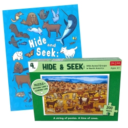 DCCED Hide And Seek Book + Cow Puzzle (200 Pieces)
