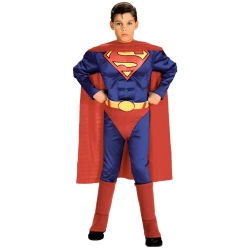 RUBIES Superman With Chest Child Halloween Costume, Large 10-12 In Multicolor