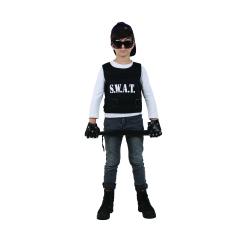 NORTHLIGHT Black And Police Officer Boy Child Halloween Costume - Large In White