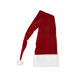 NORTHLIGHT Unisex Adult Christmas Long Santa Hat - One Size - And White In Red