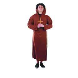 NORTHLIGHT Brown And Monks Robe Men Adult Halloween Costume - Medium In White