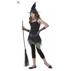 CALIFORNIA COSTUME Sassy Witch Girl's Halloween Costume - Teen Large In Black