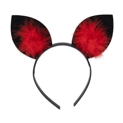 NORTHLIGHT 8" Mouse Ears Halloween Headband Costume Accessory - And Black In Red