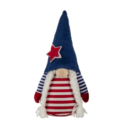 NORTHLIGHT 10.5" Americana Girl 4Th Of July Patriotic Gnome