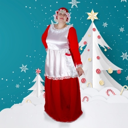 NORTHLIGHT Women's Mrs. Claus Costume Set - Plus Size In Multicolor