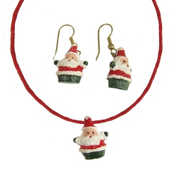 CC CHRISTMAS DECOR Club Pack Of 288 Santa Claus Women Adult Christmas Jewelry Set Costume Accessories - One Size In Red