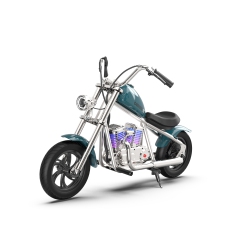HYPER GOGO Cruiser 12 Deluxe - Electric Motorcycle for Kids, Ambient Light, Music Speaker, Simulated Fog Emission, Max 10Mph & 60 Minutes Ride Time