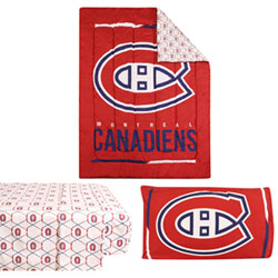 Ensemble De Draps De 4 Pièces De La Lnh - Lit Simple - Canadiens De Montréal