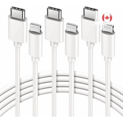 GENER 3 X Packs Iphone 12 13 Fast Charger Cable USB C to Lightning Charging Cord - Type C Port Support Charging Compatible \w Iphone 13 12 Mini Pro
