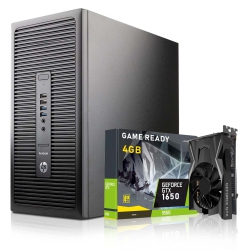 HP Refurbished (Good) - Elitedesk 800 G2 Tower (Intel Core I7 - 6Th Gen/ 32GB Ram/ 1Tb SSD/ Gtx 1650/ Windows 10 Pro) Gaming Desktop Computer PC -